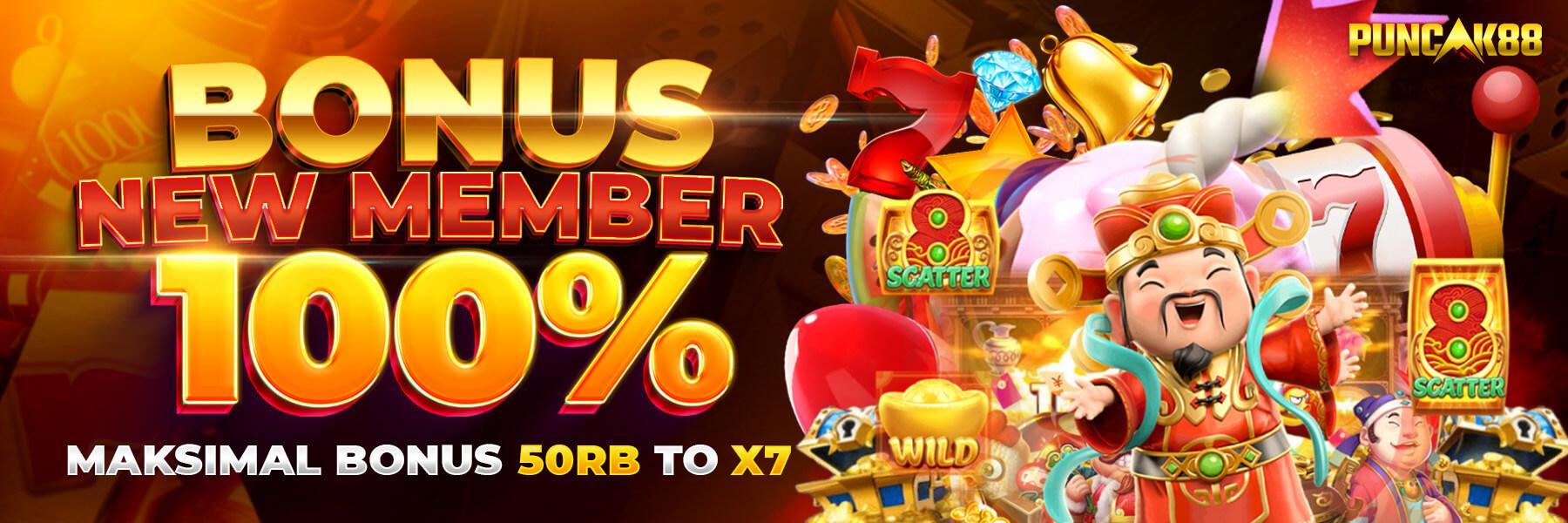 Bonus New Member 100%